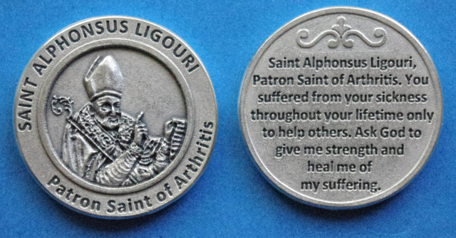 St. Alphonsus Ligouri Healing Saint Token - Arthritis
